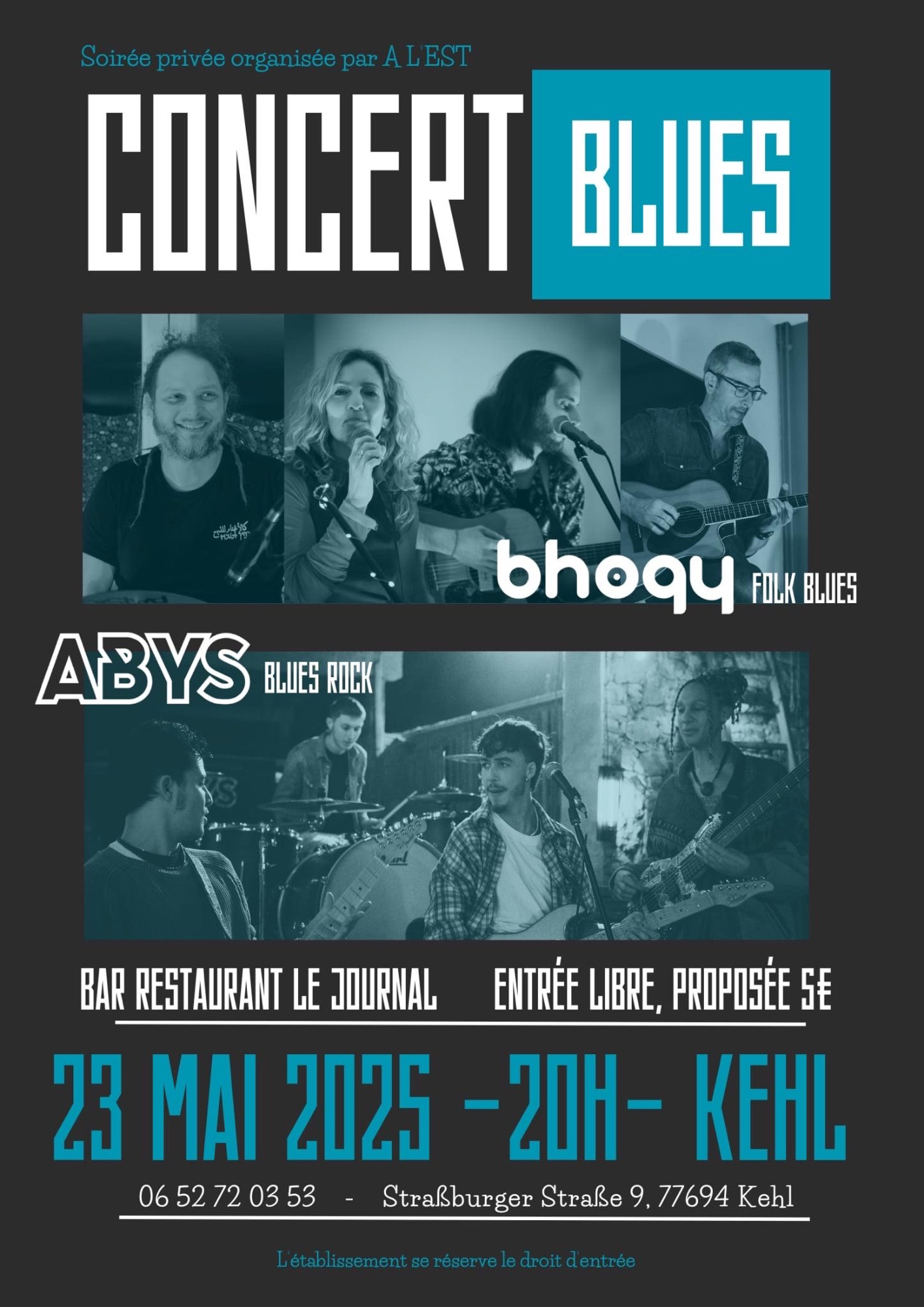 En concert vendredi 23 mai au Journal de Kehl ( Allemagne )